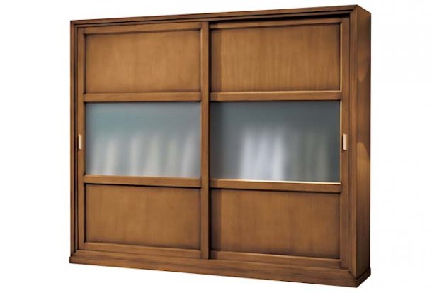 Wardrobe 2 sliding doors suitable for glass front 