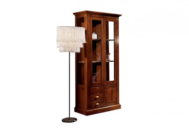 Gun rack with 7 holders / Glass-door cabinet 2 doors and 2 shelves 