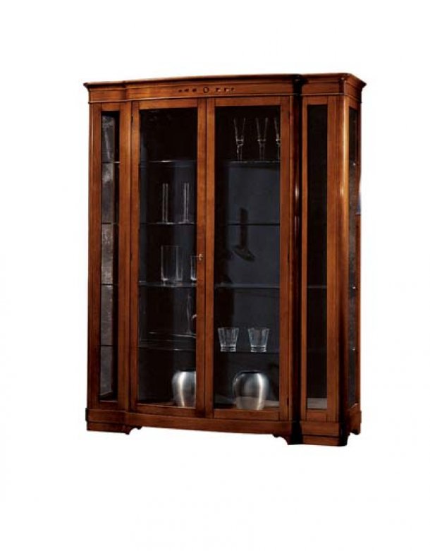 Glass-door cabinet 2 doors L160 H200 