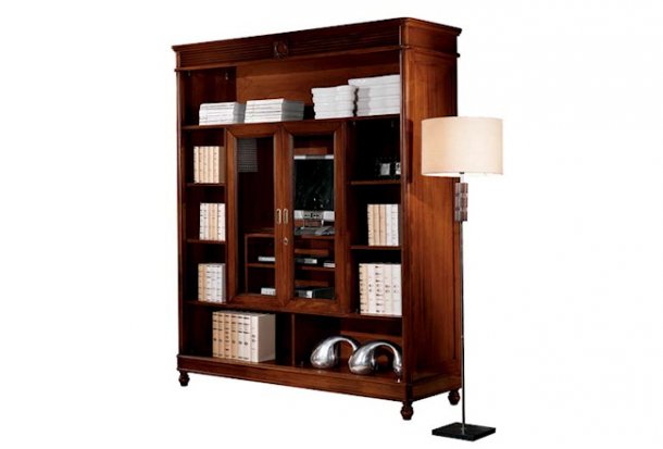 Bookcase with TV space L175 