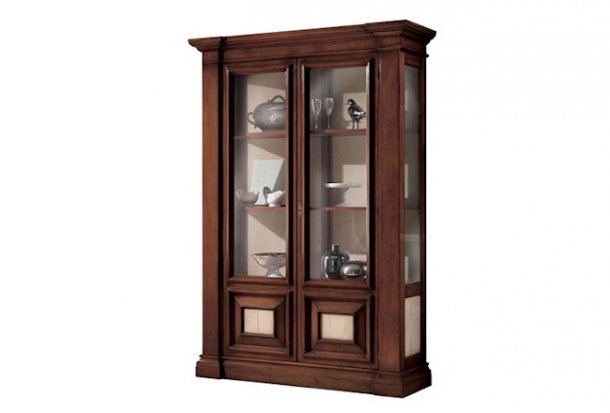 Glass-door cabinet 2 doors L144  