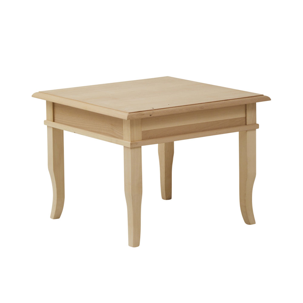 1003G - Tavolino quadrato piano massello