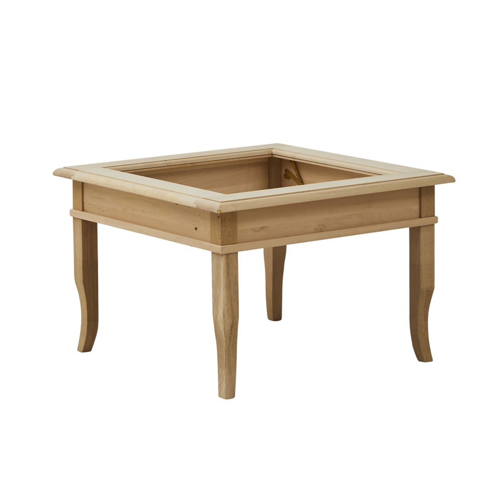 1004G - Tavolino quadrato piano vetro