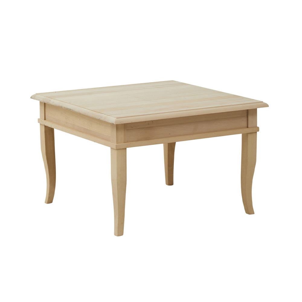 1005G - Tavolino quadrato piano massello