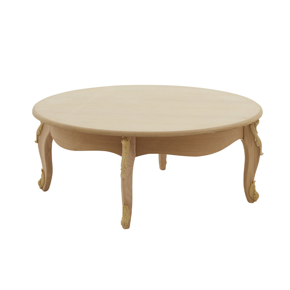 1707G - Tavolino rotondo piano legno