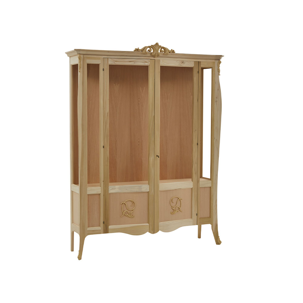 1710G - Vetrina sagomata 2 porte vetro con rilievo