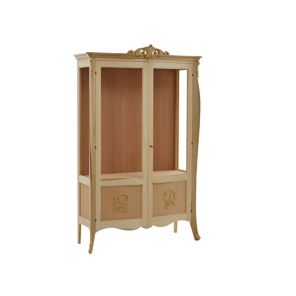 1716G - Vetrina sagomata 2 porte con rilievo