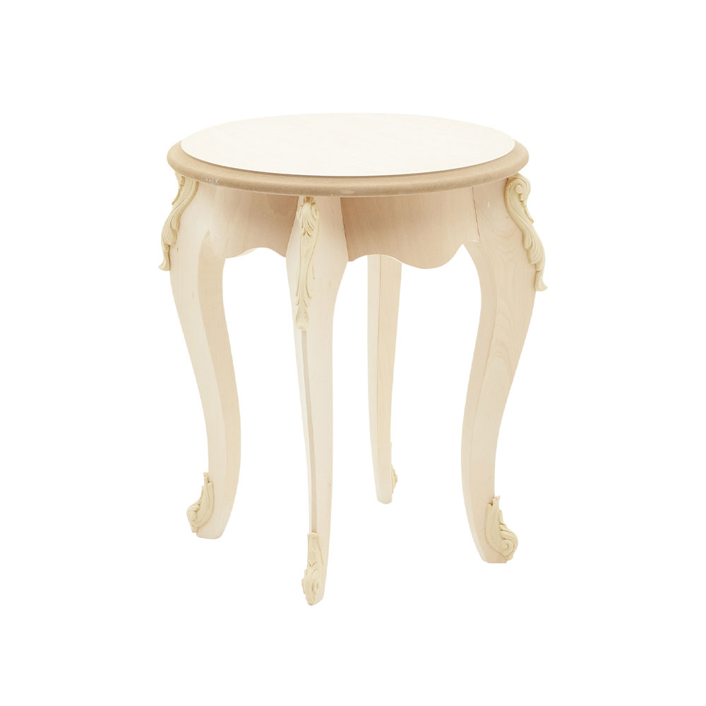 1755G - Tavolino rotondo piano legno