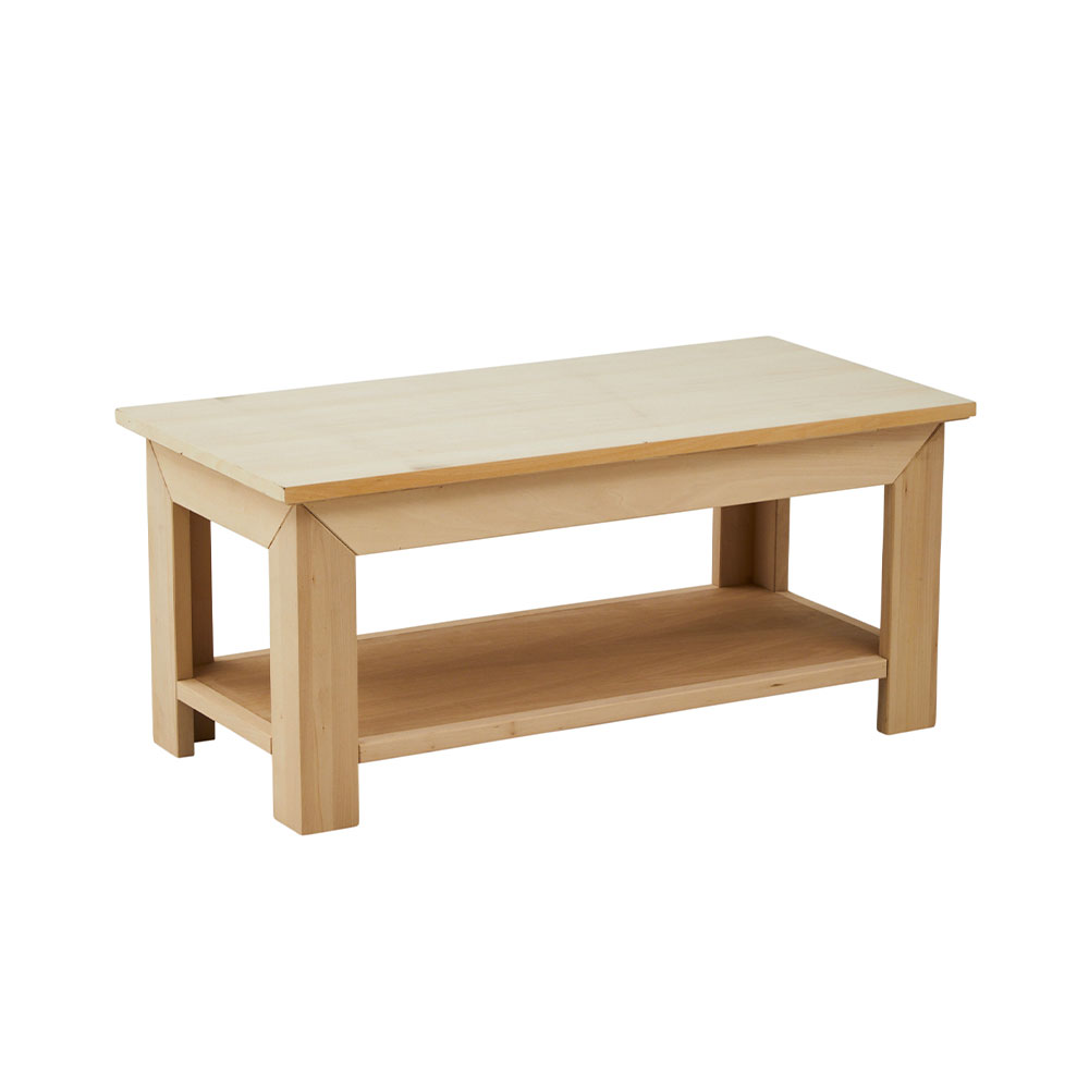 662G - Tavolino rettangolare piano legno