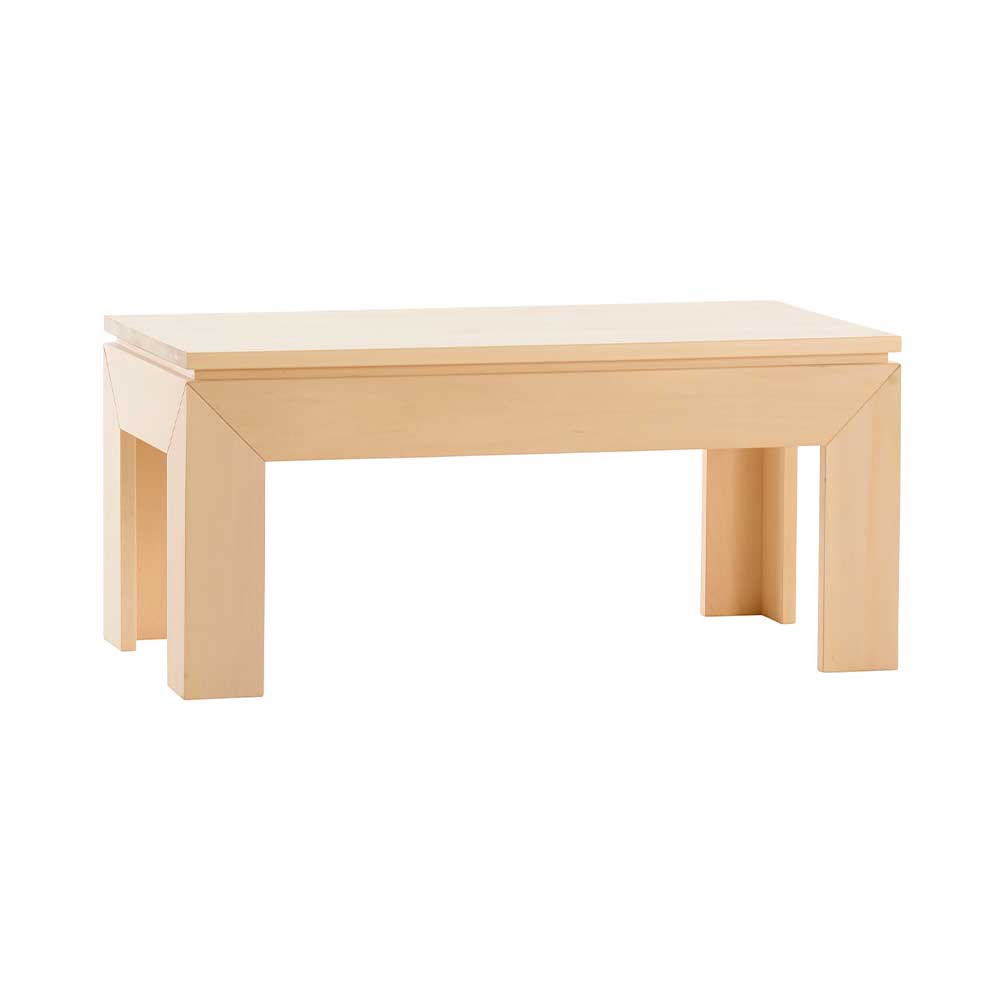 684G - Tavolino rettangolare piano legno