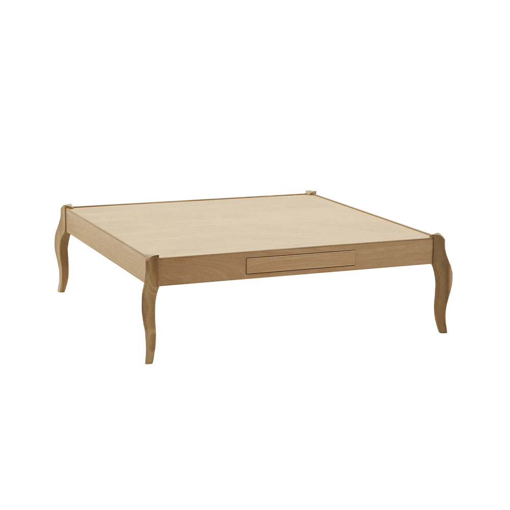 720G - Tavolino quadrato piano legno
