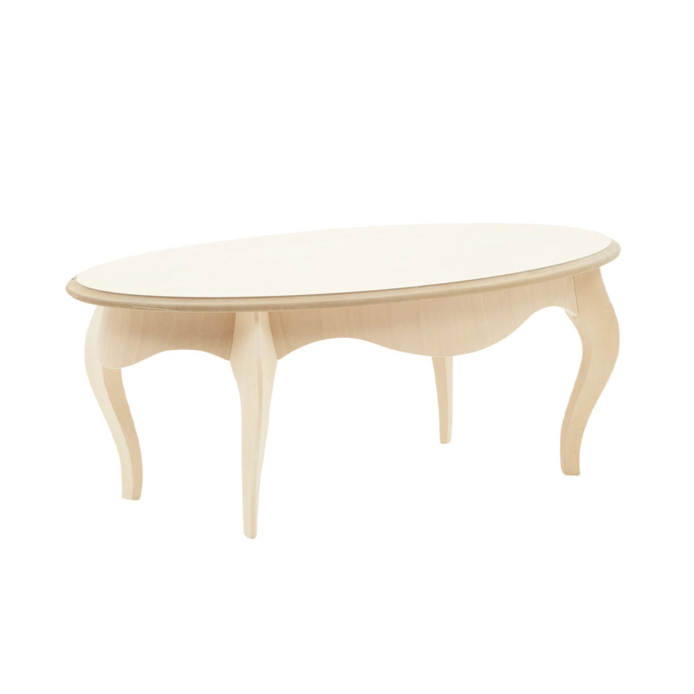 734GB - Tavolino ovale piano legno