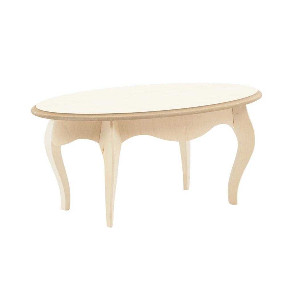 735GB - Tavolino ovale piano legno