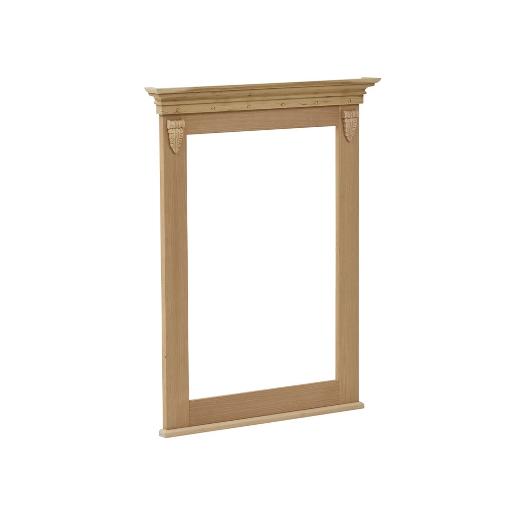 896G - Cornice specchio liscio con foglia