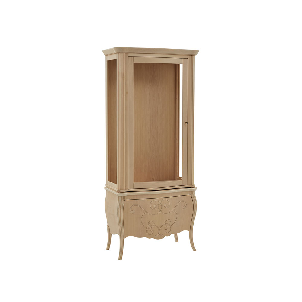 FR005SX+FR006 - Vetrina base 1 cestone+alzata 1 porta sinistra