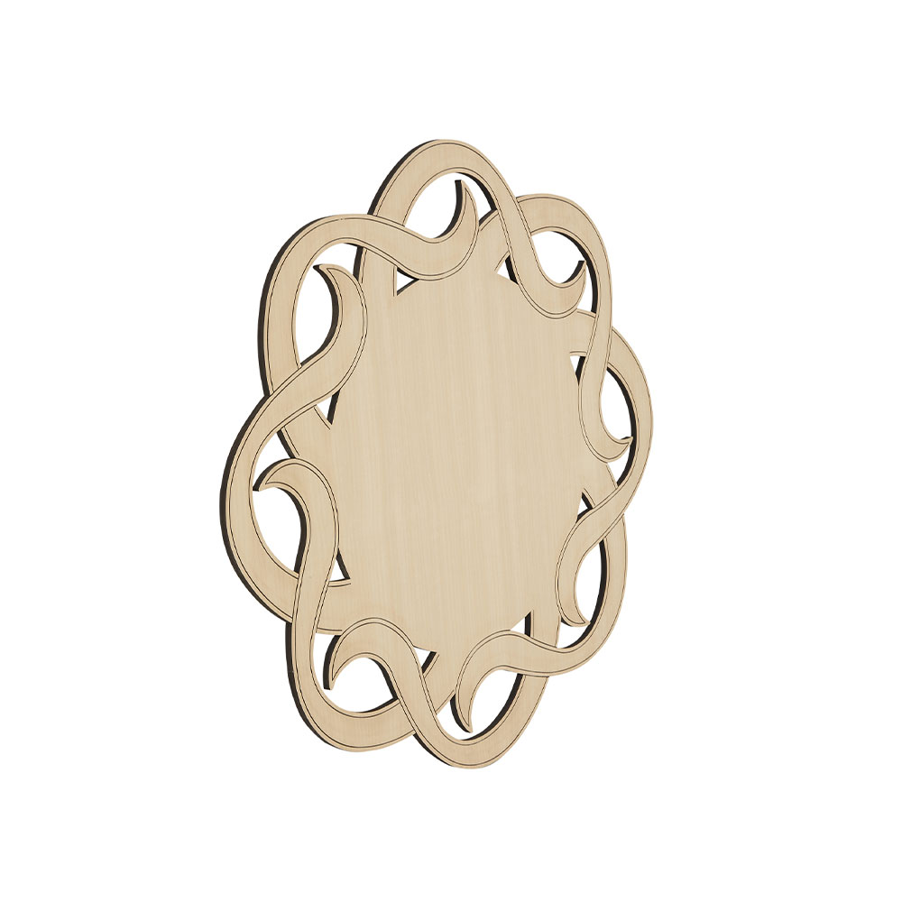 FR068 - Cornice rotonda traforata specchio liscio