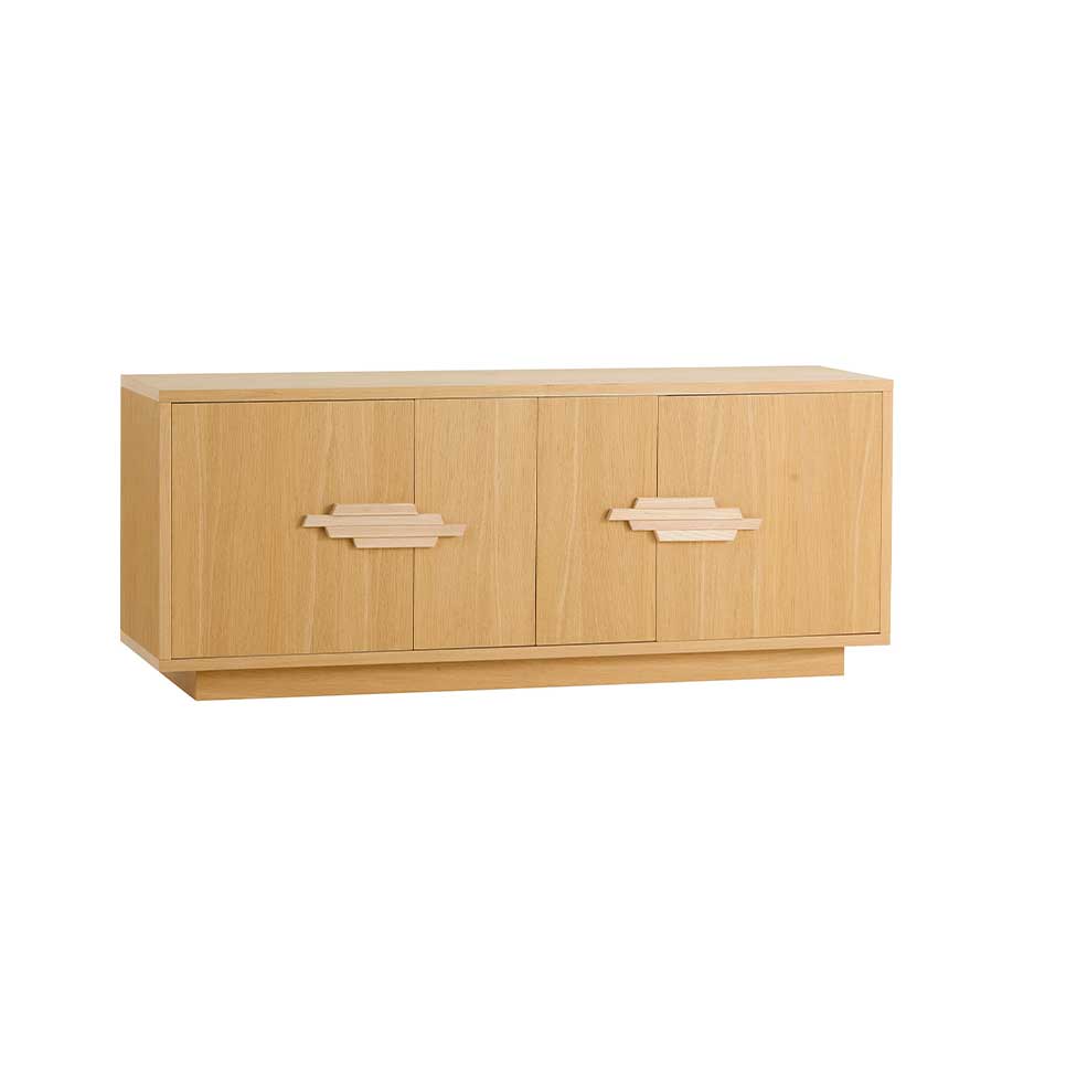 LF325 - Credenza 4 porte struttura in rovere con zoccolo