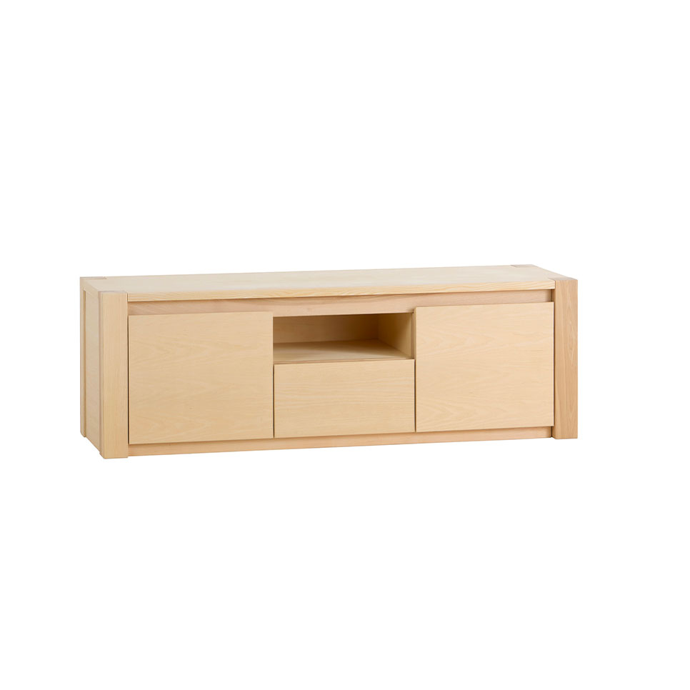 LF405 - Porta TV in listellare di frassino 2 porte 1 cassetto